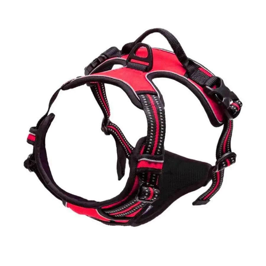 No Pull Harness Front Clip for Large Dog - Heavy Duty, Reflective, Easy Control with Handle