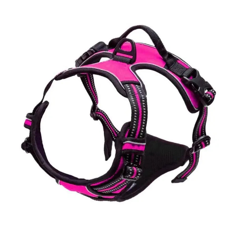No Pull Harness Front Clip for Large Dog - Heavy Duty, Reflective, Easy Control with Handle