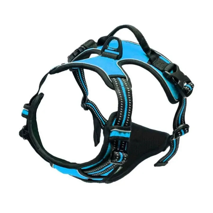 No Pull Harness Front Clip for Large Dog - Heavy Duty, Reflective, Easy Control with Handle
